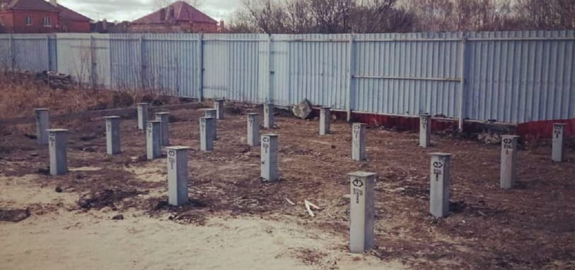 Фундамент на забивных ЖБ сваях