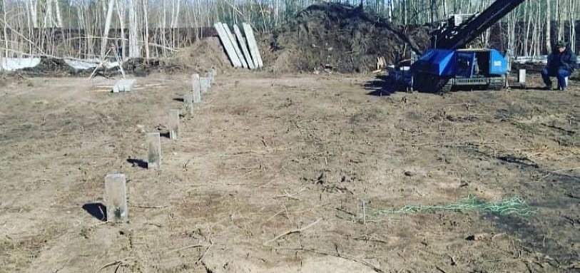 Фундамент на забивных ЖБ сваях